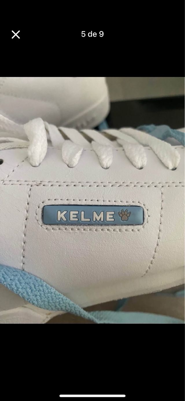 Zapatillas KELME blancas y celestes nº 42