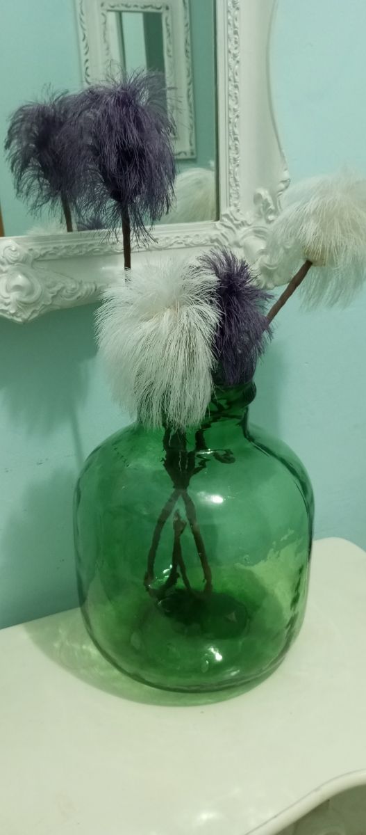 Garrafa vintage cristal verde