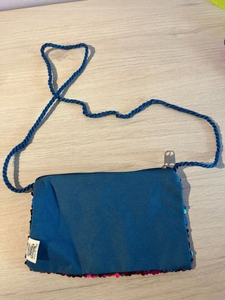 Bolso playa transparente morado