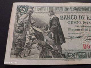 Billete 5 Pesetas España 1945