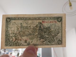 Billete 5 Pesetas España 1945