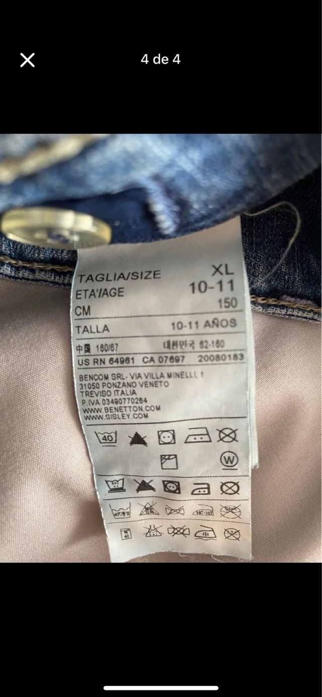 Vaqueros Benetton niña (10-12)