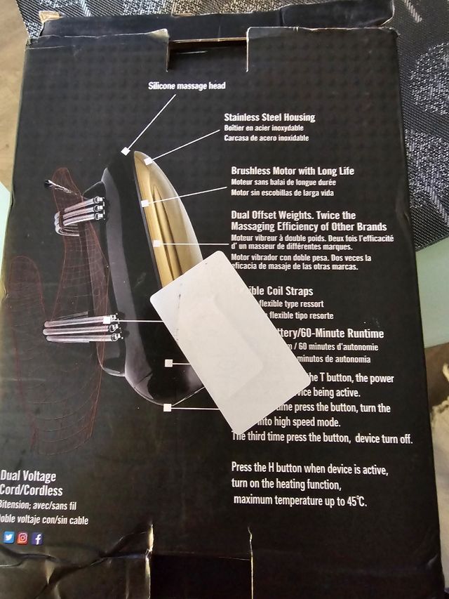 Masajeador eléctrico inalámbrico