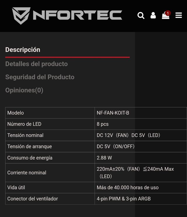 4 Ventiladores PC Nfortec KOIT 120mm