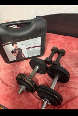 Mancuernas 20kg y 2 de 3kg gym gimnasio pesas casa