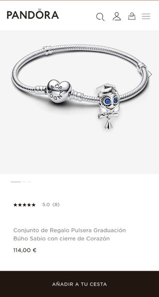 Charm Pandora Búho Sabio Graduación.
