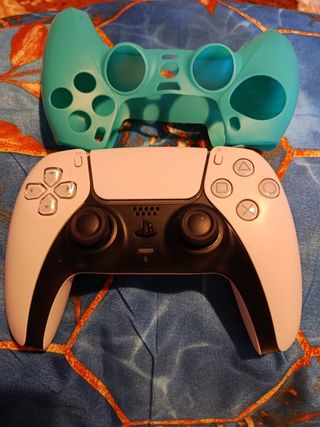 Mando PS5 (PlayStation 5) blanco + funda de regalo