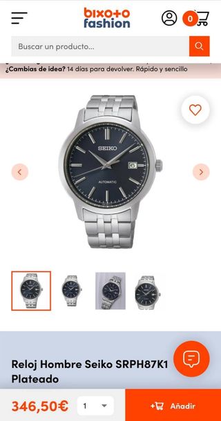 Reloj Seiko automático azul