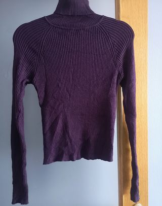 Jersey cuello alto Pull&Bear - morado