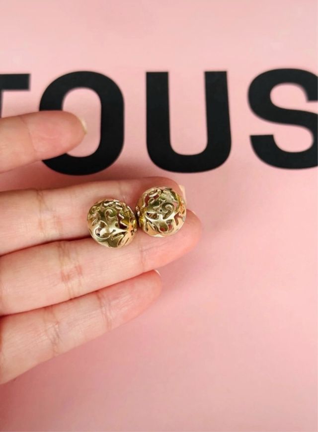 Pendientes Tous Bilaminado Oro
