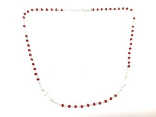 collar plata 925mm con piedra con circonita 28cm