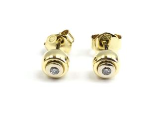 pendientes oro 18k con piedra con diamante