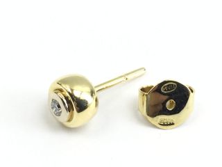 pendientes oro 18k con piedra con diamante