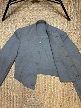 Traje corto gris flamenco