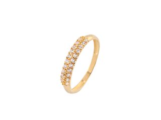 anillo oro 18k con piedra con circonita t. 13 (16,88 mm)