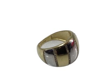anillo oro 18k con piedra con circonita