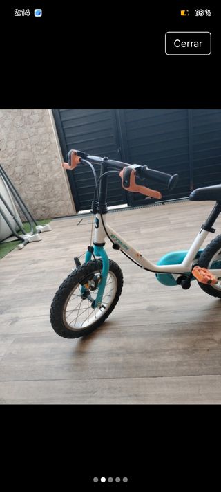 Bicicleta niño 14" turquesa