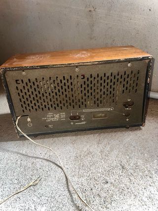 Radio Philips Vintage de madera antigua retro