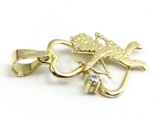 colgante oro 18k con piedra con circonita