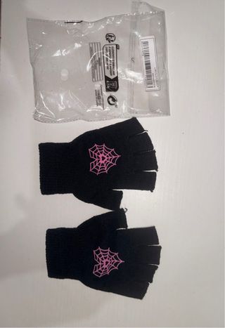 Guantes sin dedos - araña rosa