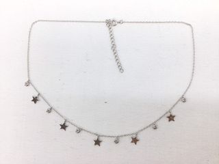 cadena plata 925mm con piedra con circonita 19 2.5cm