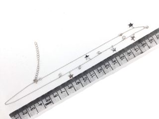 cadena plata 925mm con piedra con circonita 19 2.5cm