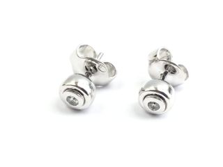 pendientes oro 18k con piedra con diamante