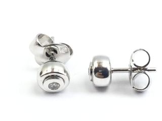 pendientes oro 18k con piedra con diamante