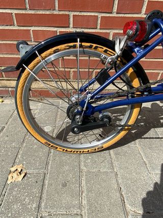 Brompton 3v azul plegable