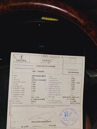 Mercedes-Benz S500 306cv V8 139500km como nuevo 