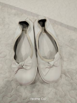 Manoletinas blancas niña