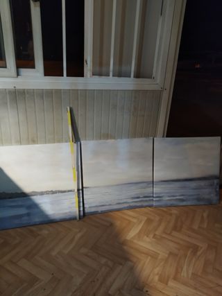 3 quadri mare - blu, grigio
