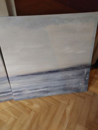 3 quadri mare - blu, grigio