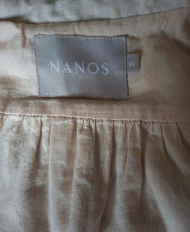 Abrigo bebé beige lino color arena