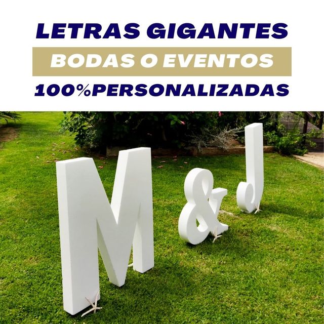 Letras iniciales novios bodas de 1 metro Pack boda