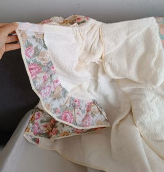 Set bagno vintage floreale , cotone , nuovo! 