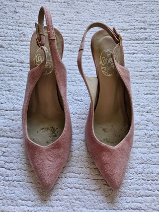 Tacones salón rosa