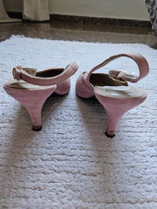 Tacones salón rosa
