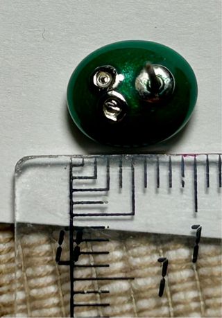 Pendientes Swarovski verdes plata de botón 