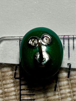Pendientes Swarovski verdes plata de botón 
