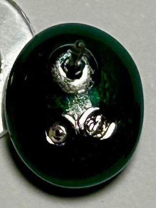 Pendientes Swarovski verdes plata de botón 