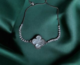 Pulsera plata s925 trébol