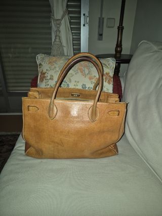 Bolso marrón piel