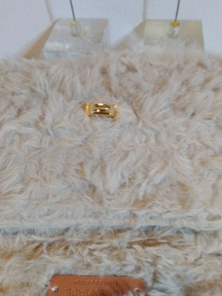 Mini Borsetta Pelliccia Beige