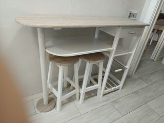 Mesa barra cocina Lola Home - 2 taburetes