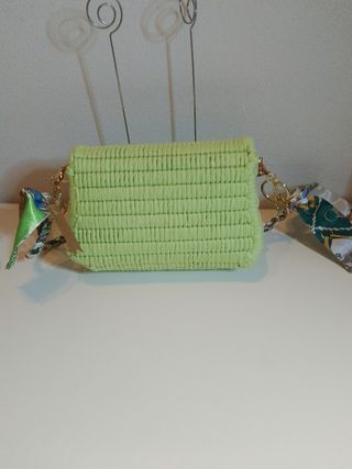 Borsetta fatta a mano verde mela