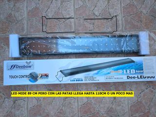 pantalla LED 90 100 cm pecera acuario luz