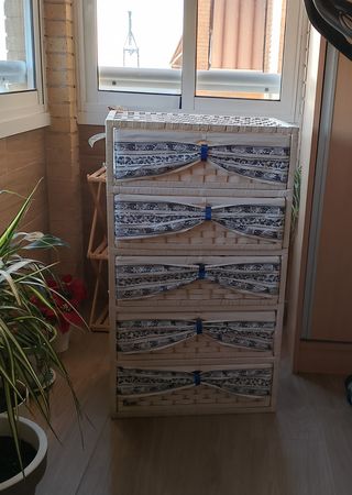 Cajonera mimbre 5 cajjones