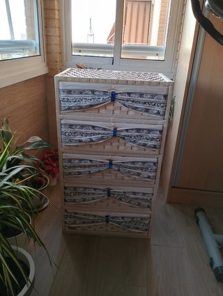 Cajonera mimbre 5 cajjones