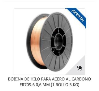 Bobina Hilo ER70S-6 calibre 0.6mm (5kg)
